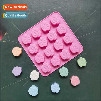 licone 16-link Cat Paw Cake Jelly Pudding Soap Cake Mold Bak