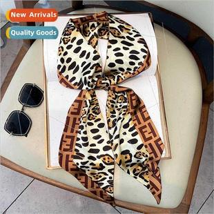 new leopard scarf fall small winter silk 2021 imation