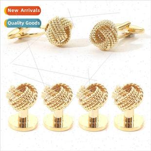 cufflinks line set hollowed Korean Men out twisted