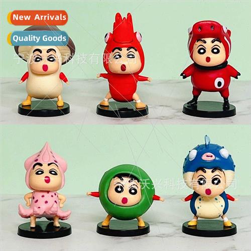 Q  solid PVC seafood ingredients Crayon Shin-chan 6PCS set w