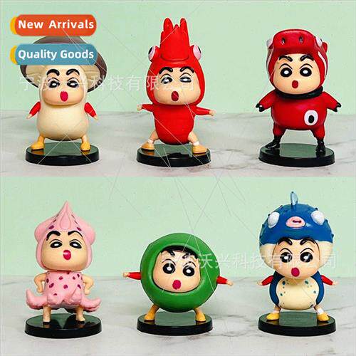 Q  solid PVC seafood ingredients Crayon Shin-chan 6PCS set w
