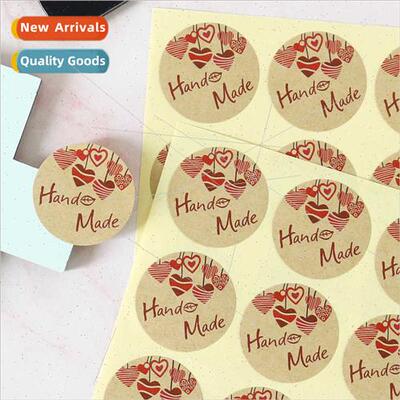 Love HMade Stickers Round Kraft Seal Stickers Cookie Candy B