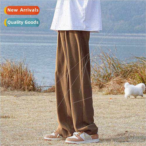 Casual straight pants men 2022 spring large size loose strai