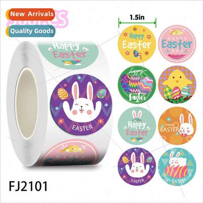 XH018 Round Easter Eggs Bunny Chick  Envelope Seal Party Dec