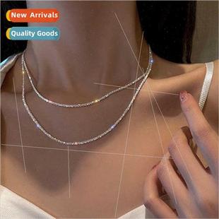 full star ins double Korea layer female Sparkling necklace