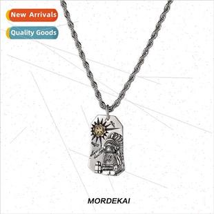 hundred old tide male Indian pendant square Vintage