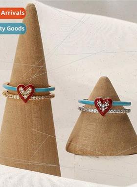 Double Heart Opening Adjustable Ring Delicate Fall Winter Ac