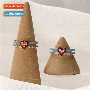 Adjustable Double Opening Fall Winter Delicate Heart Ring