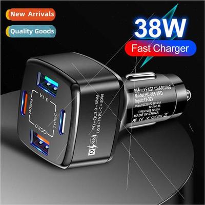 38W pd+Type-c QC3.0 18W USB fast car charger car charger one