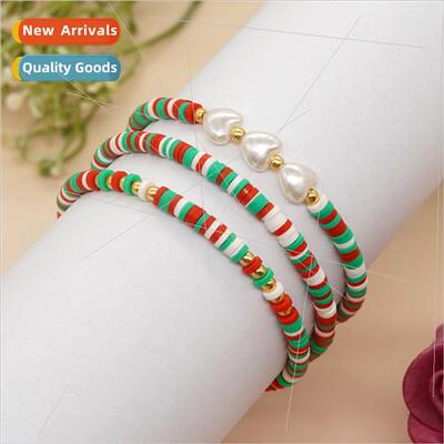 Christmas  Gold Beads Peach Heart Pearls Ladies Kids Jewelry