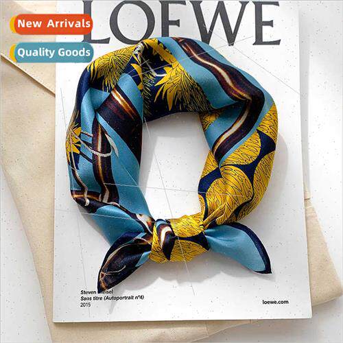 2021 Spring Autumn  Korean  printing  small square scarf fem