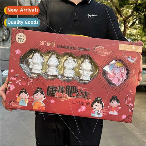 Children DIY Painting Plaster Coloring Whe Embryo Doll Girl