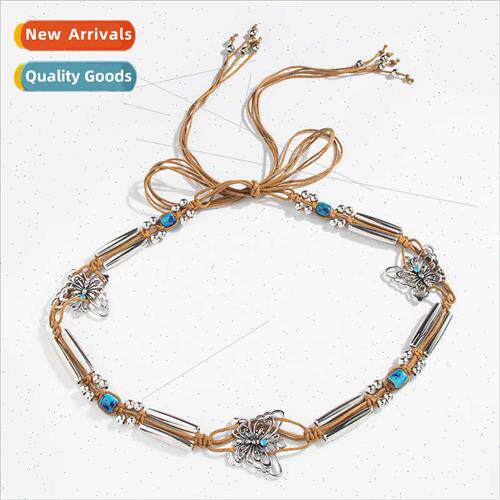 New bohemian butterfly silver beads knotted ethnic handmade