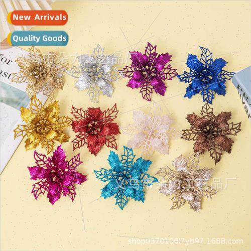 Powdered hollow Christmas flowers Holiday gift accessories d