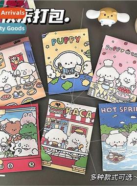 ins wind cartoon colorful cute puppy paper bag bag sundries