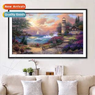 sticker drill painting new coastal landscape painting living