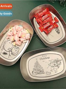 Camping Picnic Plate Fru Plate Boat Shape Vintage Tinplate T