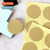 Stickers Kraft Bags Seal Lace DIY Blank