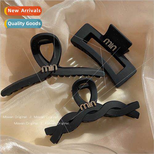 New Black Large Plate Hair Grab Clip Female English Hair Car