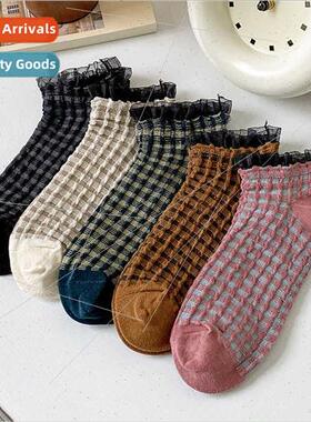 Socks women short socks spring summer thin ins tide lace sma
