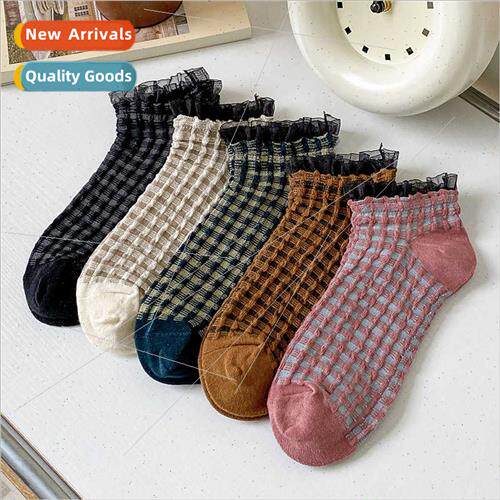 Socks women short socks spring summer thin ins tide lace sma