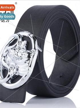 Smooth buckle men belt Korean hundred casual women belt stud