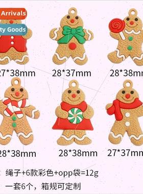 Gingerbread Man Christmas Tree Hanging Wind Chime Bird Angel