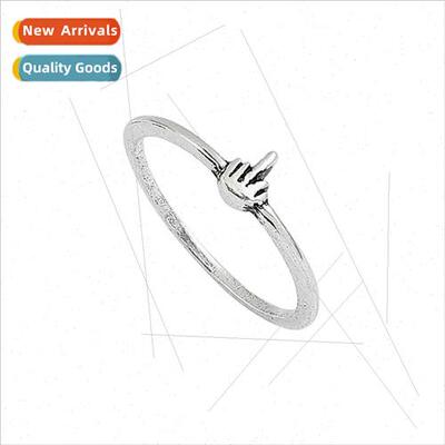 Fashion circle middle finger fun ring  American quirky creat