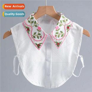 Goddess fresh chiffon lace lady fake collar inside lapel