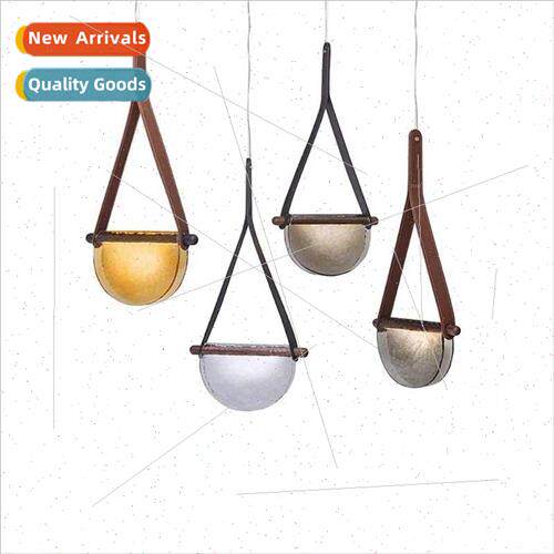 Scandinavian restaurant bar single head glass chandelier pos