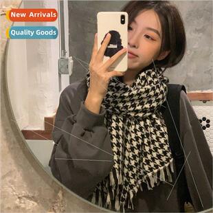 England thousands birds plaid scarf female fall winter stude