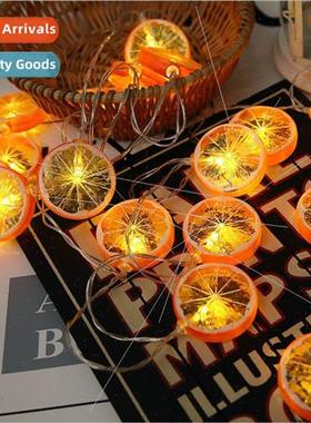 LED yellow lemon slices indoor decoration lights string smal