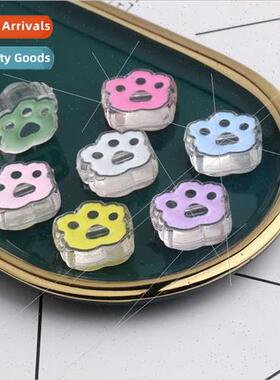 Cat paw footprints oil drop acrylic beads diy handmade beads