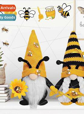 New Bee Festival Faceless Doll Knted Rudolph Bee Old Man Gno