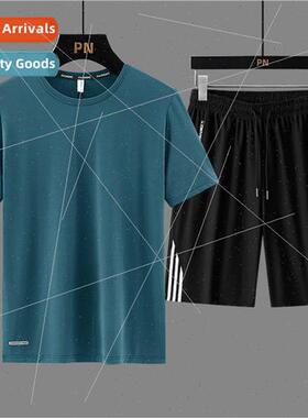 Ice silk sports short-sleeved su men t-shirt 2023 summer thi