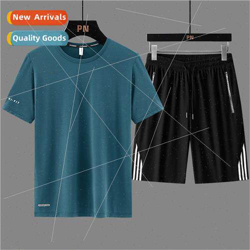 Ice silk sports short-sleeved su men t-shirt 2023 summer thi