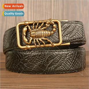 fashion pants business scorpion buck Men automatic belt