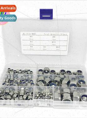 165PCS 304 Stainless Nylon Lock Nuts M3-M12 Lock Nut Combina