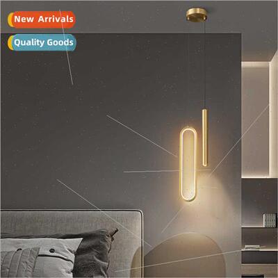 Modern light luxury bedroom bedside long line small chandeli