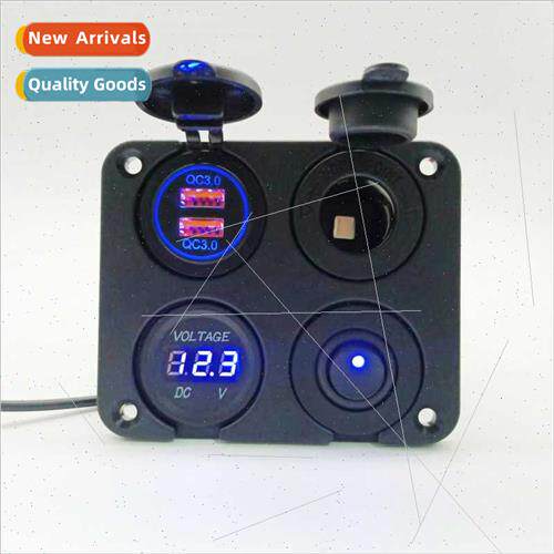 Car Modification Car Charger Panel QC3.0 Car Charger Cat Swc