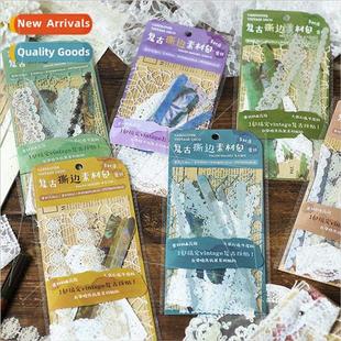 Pack Falling Gallery Torn Handbook Material Vintage DIY Edge