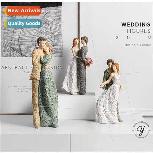 Europe modern wedding decorative characters resin ornaments