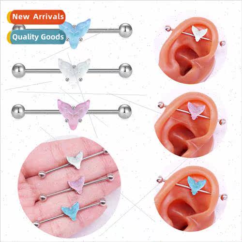 Europe simple lovely fishtail earrings long ear rods hundred