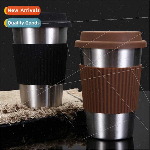 304 mug Scandinavian silicone insulated coffee cups straw mi