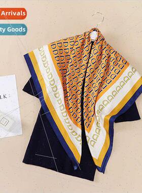 2021 spring new 90 large square scarf female elegant Korean