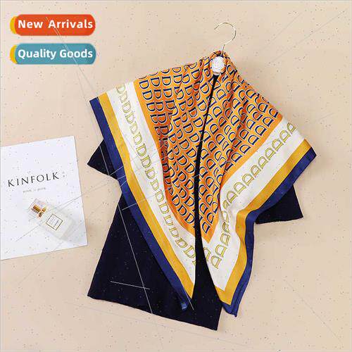 2021 spring new 90 large square scarf female elegant Korean