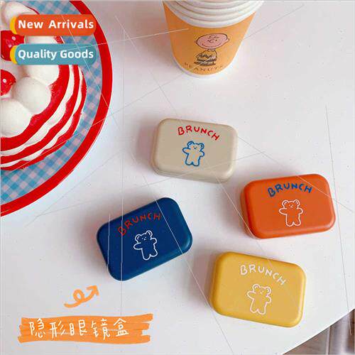 Korean simple cute bear pupil case ins cartoon contact lense