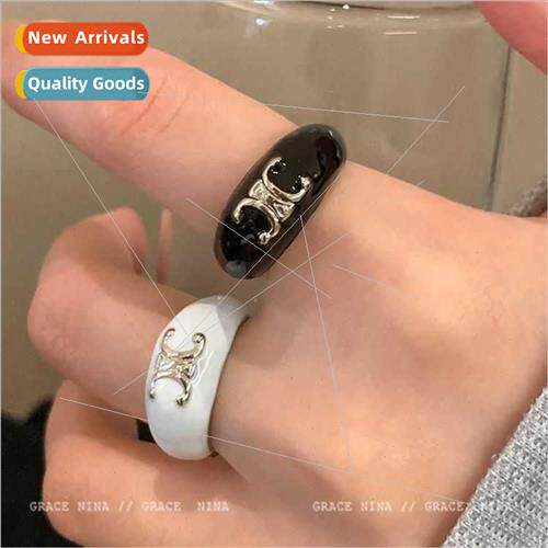 Colorful Drip Glaze Ring Women che Couple Rings ins Hundred