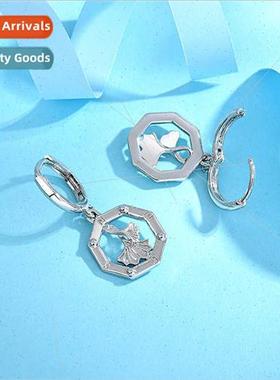 Ginkgo Biloba Earrings Three Lives with Apricot Ear Buckles