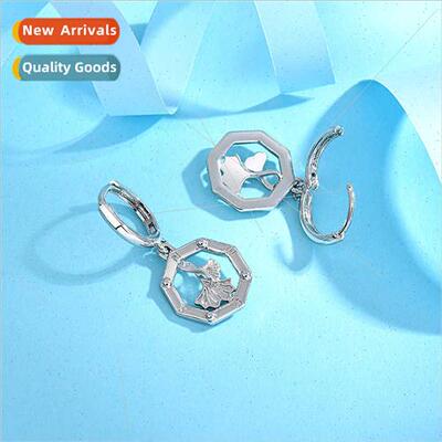 Ginkgo Biloba Earrings Three Lives with Apricot Ear Buckles